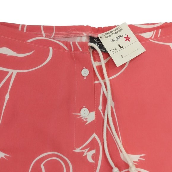 NEW Michigan Rag Co Vtg Casual Shorts Drawstring Mens Lg Pink Flamingo USA MADE - Picture 4 of 8